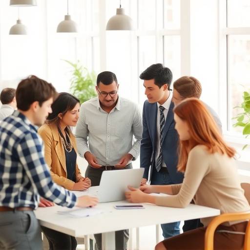 Afbeelding van een divers team dat samenwerkt